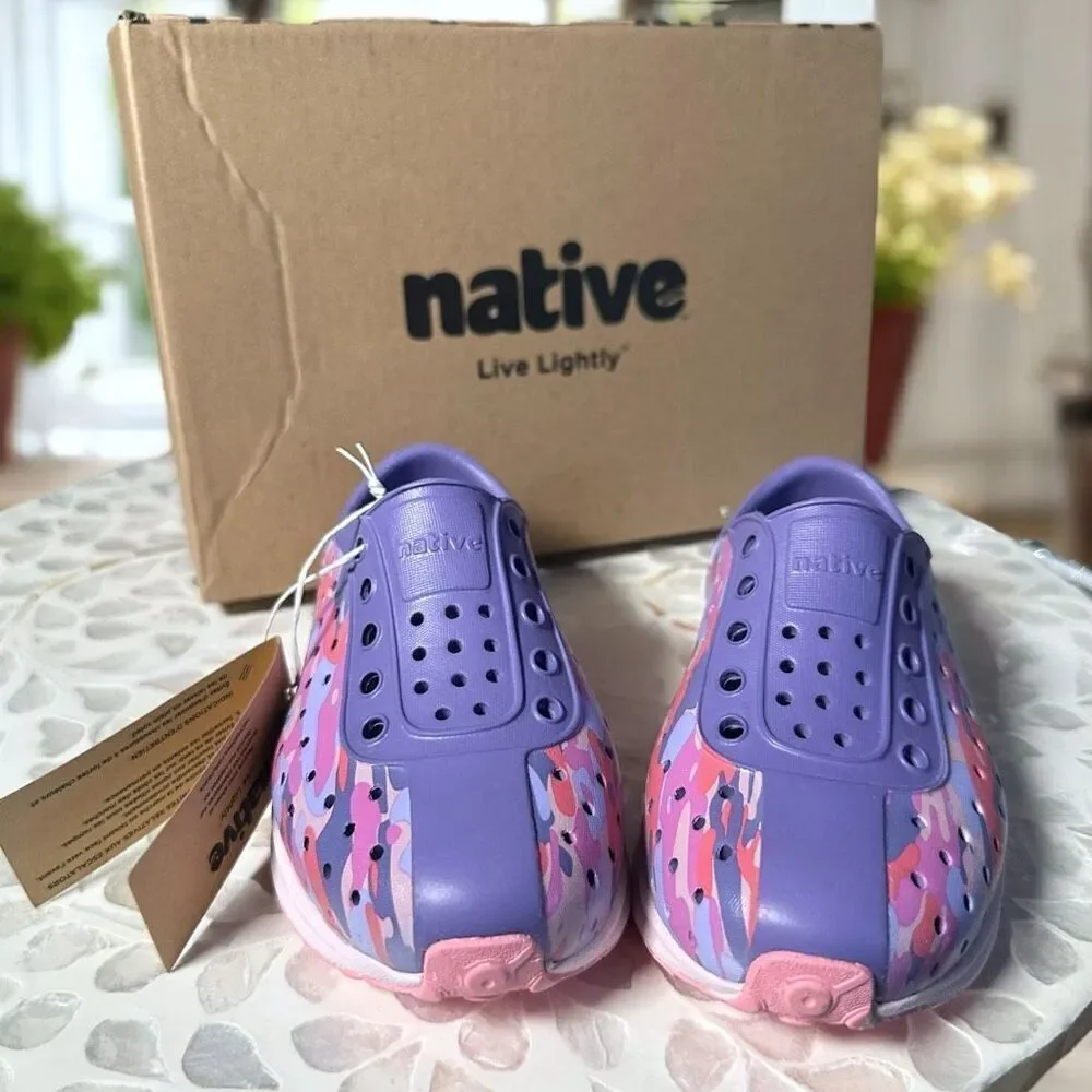 Native Shoes Robbie Toddler Kids Camo Floral Slip-On Water Shoes Sneaker Waterpr